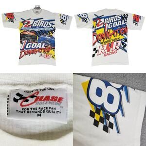 CHASE Racing NASCAR AOP Vtg 90s Y2K Sports T Shirt Mens Size Medium Single